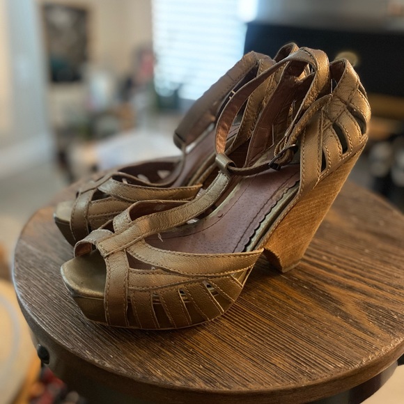 Lucky Brand Open Toe Heels 8M/38 - Picture 6 of 7